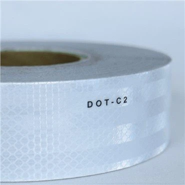 Hvit DOT C2 reflekterende tape for tilhengere
