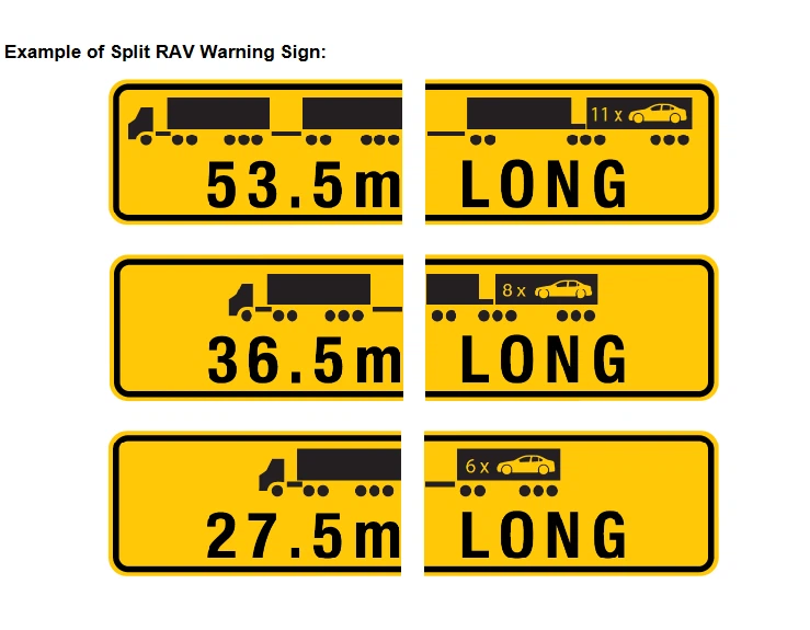 Split RAV Warning Sign Split RAV Warning Sign