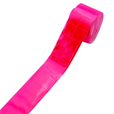 Rosa rutete PVC reflekterende tape for klær